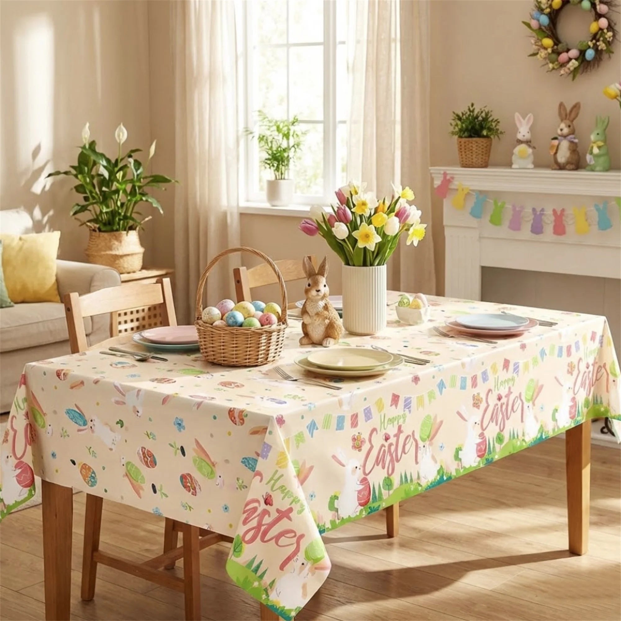 Casa & Co. Easter Bunny Tablecloth